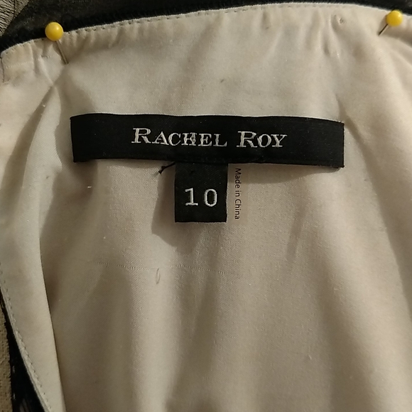 Rachel Roy lace mesh black dress Sz 10 - Picture 6 of 8